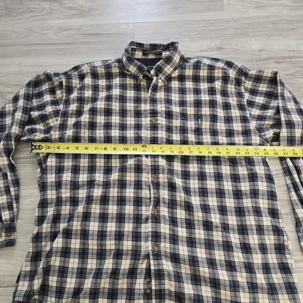 Vintage 90s Colours By Alexander Julian Men 2XL Long Sleeve Shirt Plaid Blue - Picture 7 of 9